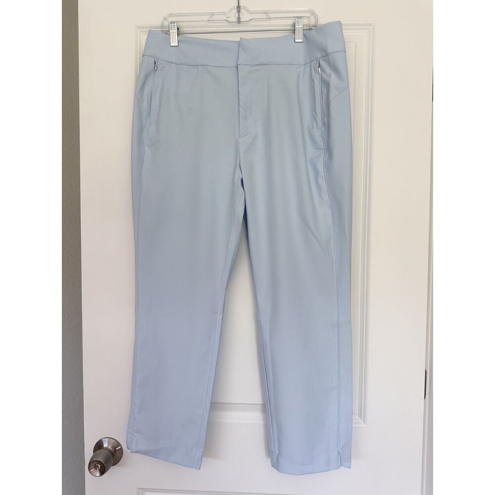 Coolibar Women’s 16 Light Blue UPF 50+ Golf Pants Stretch Straight Leg